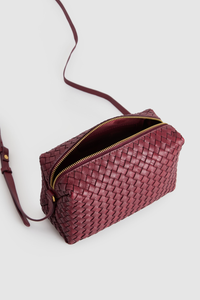 Margo Leather Weave Crossbody Bag