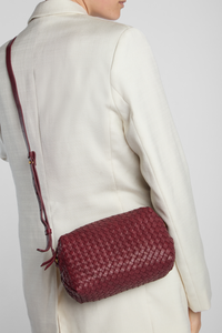 Margo Leather Weave Crossbody Bag