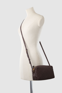 Margo Leather Weave Crossbody Bag