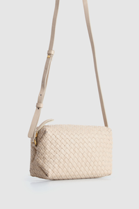 Margo Leather Weave Crossbody Bag