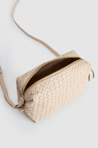 Margo Leather Weave Crossbody Bag