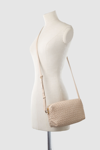 Margo Leather Weave Crossbody Bag