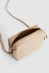 Margo Leather Weave Crossbody Bag