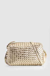 Margo Leather Weave Crossbody Bag