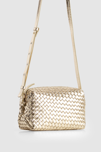 Margo Leather Weave Crossbody Bag