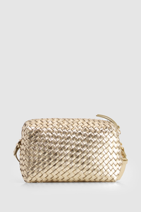Margo Leather Weave Crossbody Bag