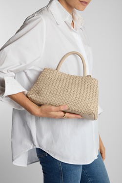 Margo Leather Weave Shopper Bag
