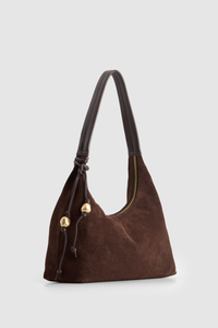 Nina Leather Suede Hobo Bag