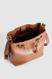 Celeste Leather Bucket Bag