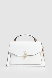 Enamel Logo Top Handle Bag