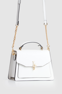 Enamel Logo Top Handle Bag