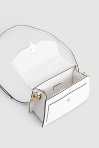 Enamel Logo Top Handle Bag