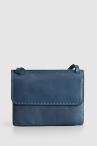 Maya Leather Double Flap Crossbody
