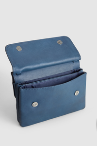 Maya Leather Double Flap Crossbody