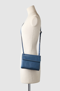 Maya Leather Double Flap Crossbody