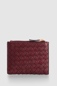 Margo Leather Slim Woven Wallet