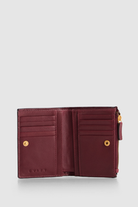 Margo Leather Slim Woven Wallet