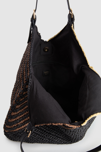 Straw Tri-Colour Tote Bag