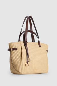 Straw Charm Tote