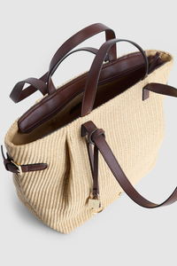 Straw Charm Tote