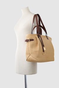 Straw Charm Tote