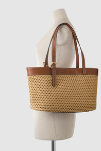 Straw East West Tote