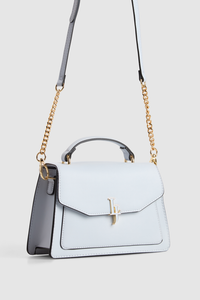 Enamel Logo Top Handle Bag