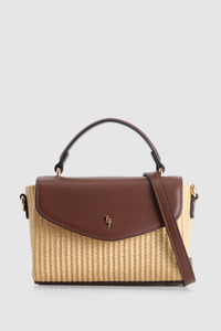 Straw Top Handle Bag