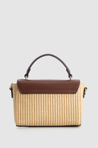 Straw Top Handle Bag