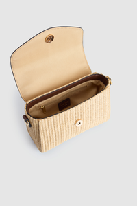 Straw Top Handle Bag