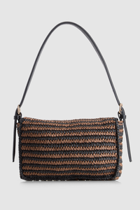 Straw Buckle Shoulder Bag