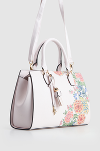 Peacock Floral Shopper Tote