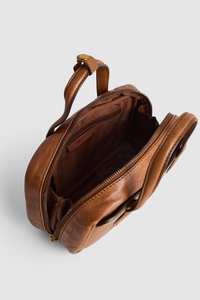 Lucia Leather Bowling Bag