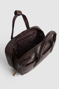Lucia Leather Bowling Bag
