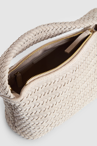 Nina Leather Weave Shoulder Bag
