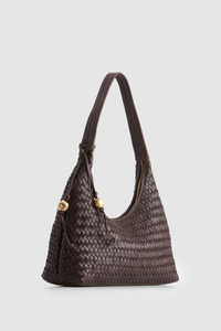 Nina Leather Weave Shoulder Bag