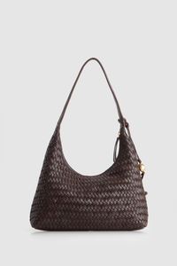 Nina Leather Weave Shoulder Bag