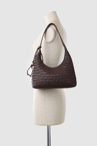 Nina Leather Weave Shoulder Bag