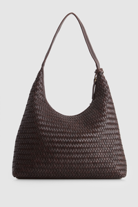 Nina Leather Weave Shoulder Bag