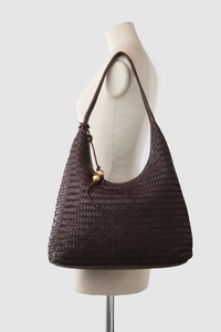 Nina Leather Weave Shoulder Bag