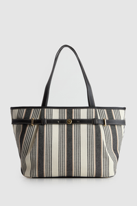 Raya Stripe Canvas Tote Bag