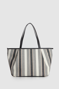 Raya Stripe Canvas Tote Bag