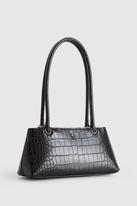 Faux Croc Shoulder Bag