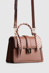 Scarf Top Handle Bag