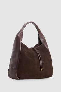 Emmy Leather Suede Hobo Bag