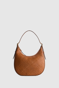 Sofia Weave Leather Hobo Bag