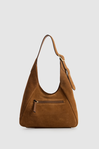 Alexa Leather Small Suede Hobo Bag