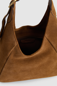 Alexa Leather Small Suede Hobo Bag