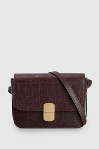 Lila Leather Flap Crossbody Bag