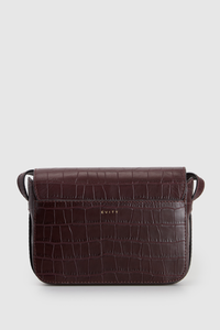 Lila Leather Flap Crossbody Bag